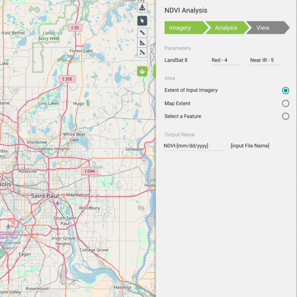 NDVI Image Processing Screenshot